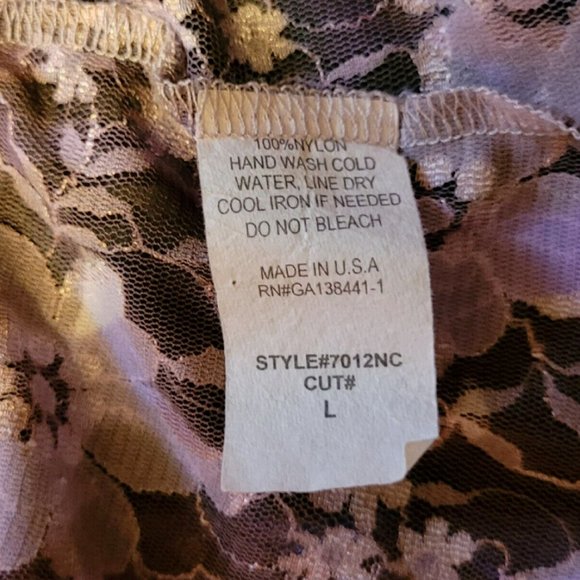 Women's Size L Top L Shades/Lavenders 100% Nylon Blouse Top by AMORE COUTURE - Picture 6 of 6